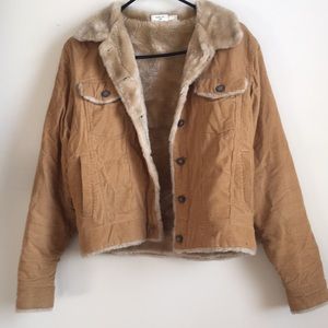 Tan Hurley 90’s lined Corduroy Jacket Size M Juniors